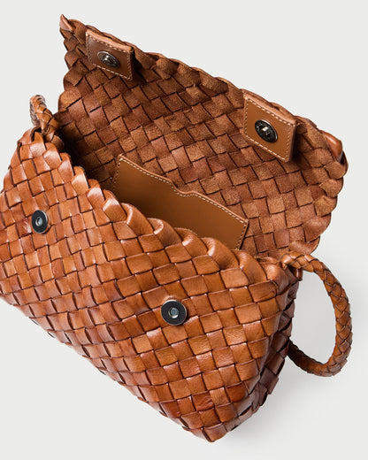 Women Loeffler Randall Vinnie Timber Woven Leather Crossbody