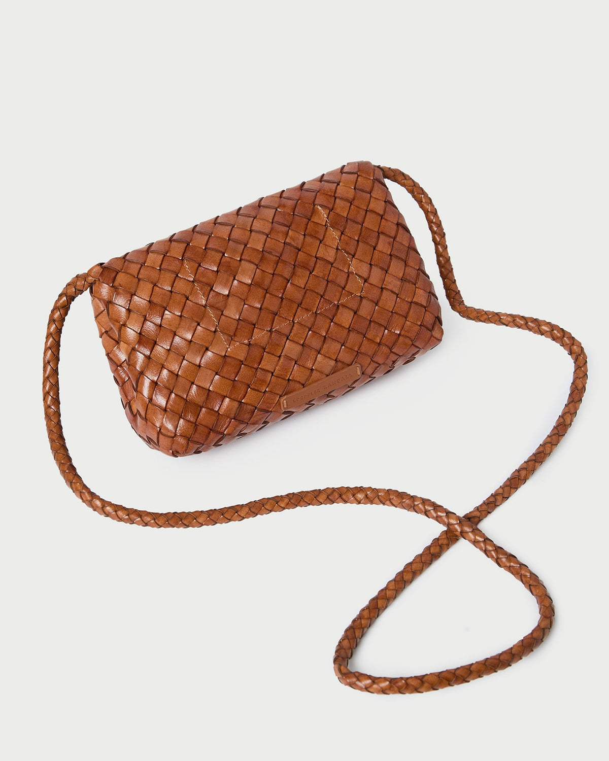 Women Loeffler Randall Vinnie Timber Woven Leather Crossbody