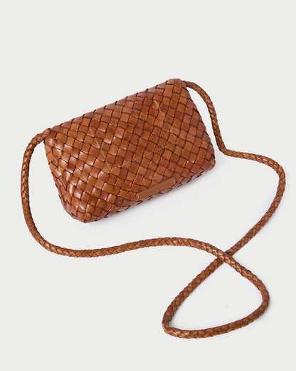 Women Loeffler Randall Vinnie Timber Woven Leather Crossbody
