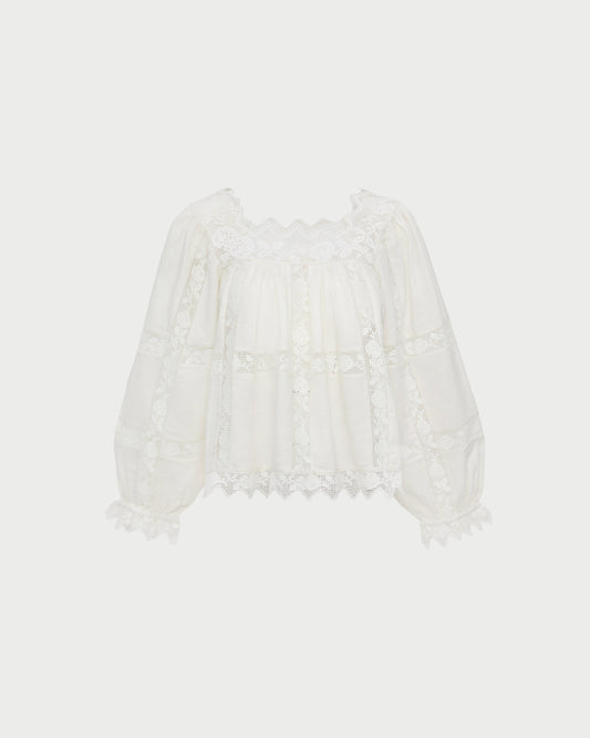 Women Loeffler Randall Pauline Embroidered Lace Blouse