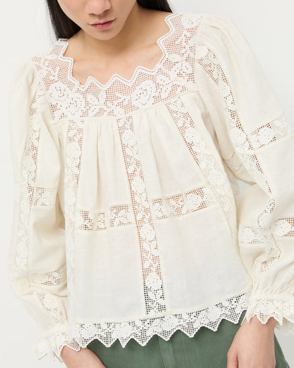 Women Loeffler Randall Pauline Embroidered Lace Blouse