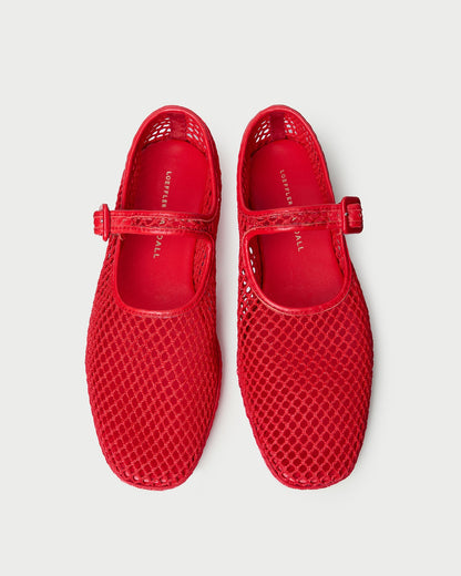Women Loeffler Randall Rita Red Netted Mary Jane