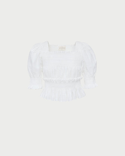 Women Loeffler Randall Nicola Smocked Blouse
