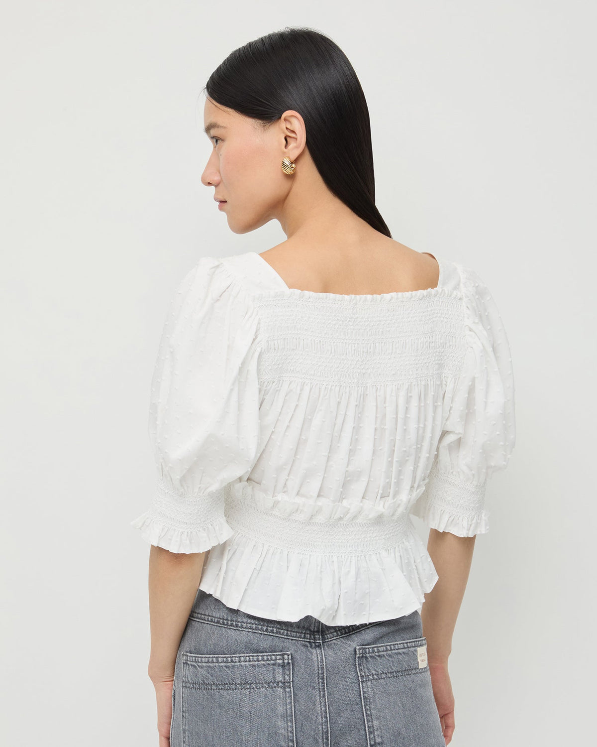 Women Loeffler Randall Nicola Smocked Blouse