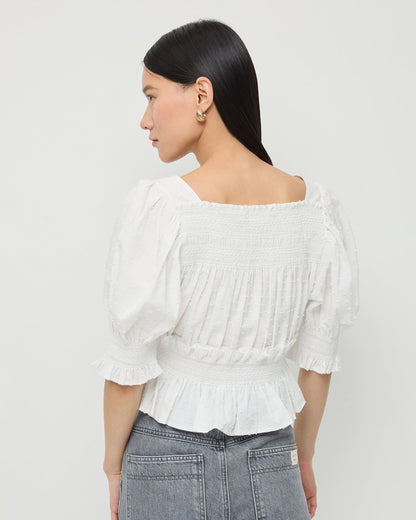 Women Loeffler Randall Nicola Smocked Blouse