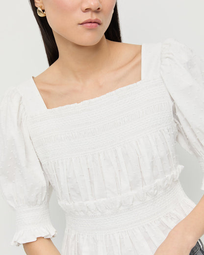 Women Loeffler Randall Nicola Smocked Blouse
