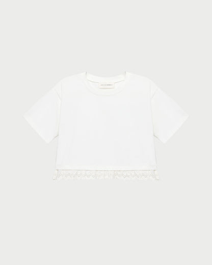 Women Loeffler Randall Junie Lace Trim Tee