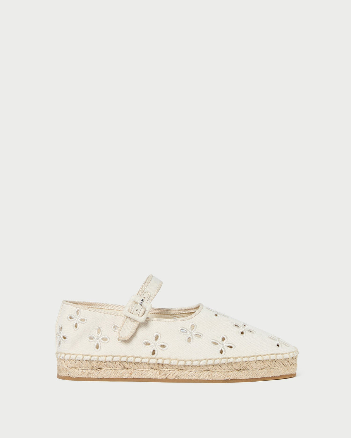 Women Loeffler Randall Clover Natural Embroidered Espadrille
