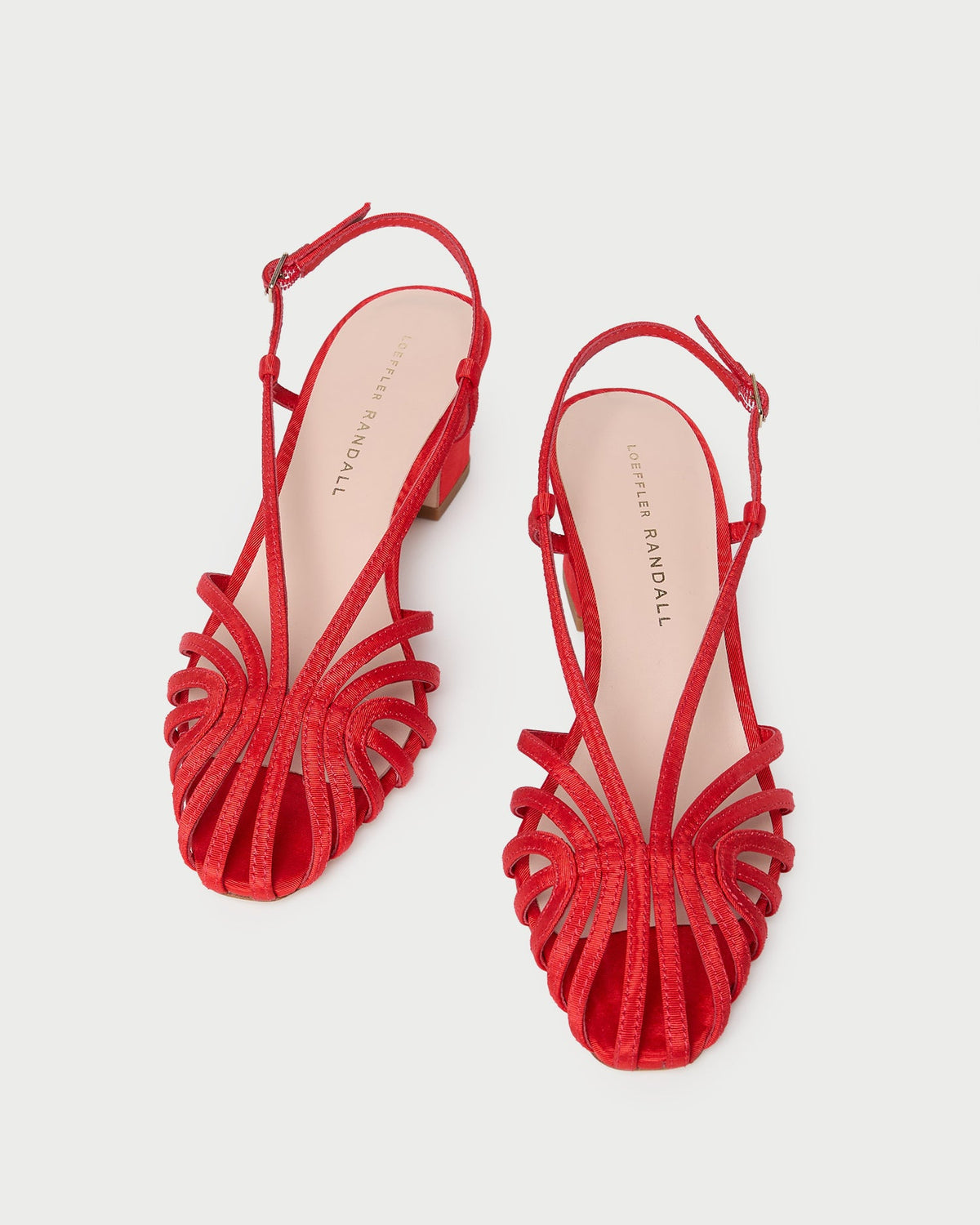 Women Loeffler Randall Priscilla Red Moiré Heeled Sandal