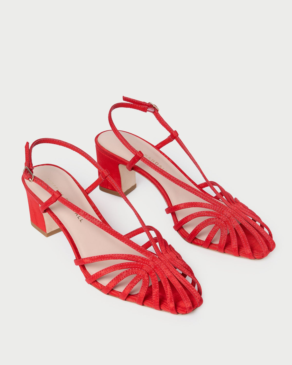 Women Loeffler Randall Priscilla Red Moiré Heeled Sandal
