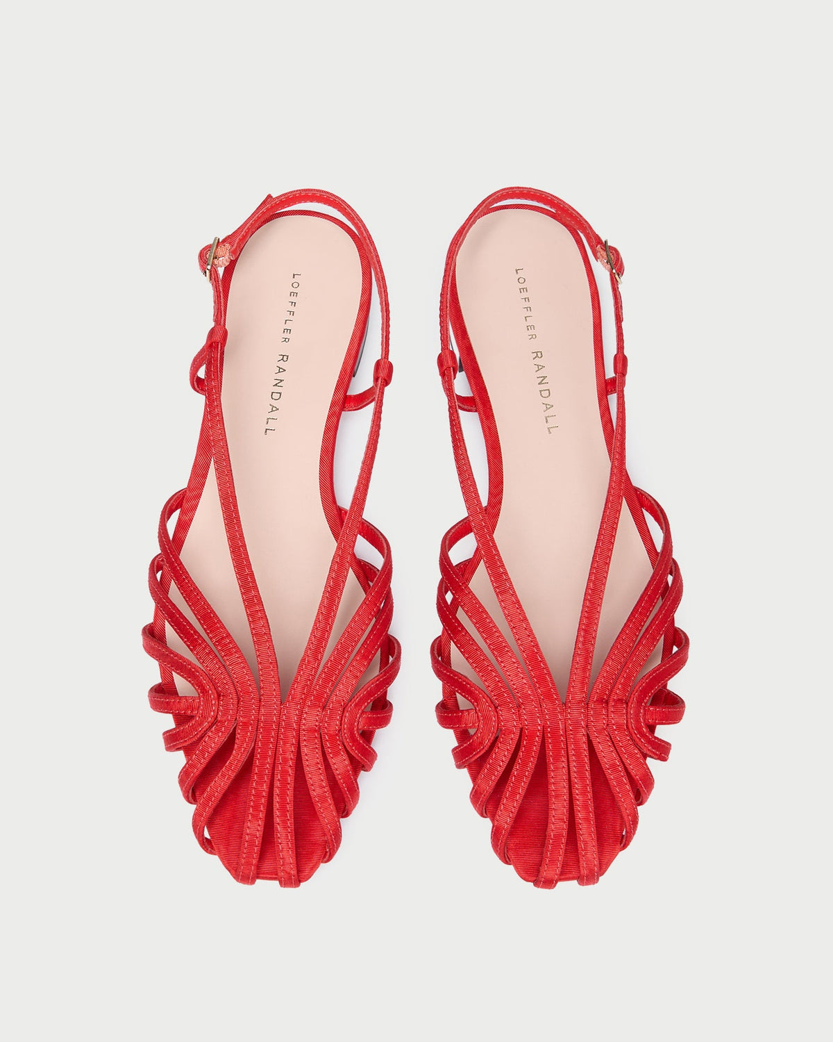 Women Loeffler Randall Devon Red Moiré Slingback Sandal