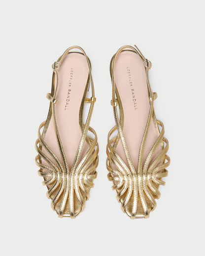 Women Loeffler Randall Devon Gold Slingback Sandal