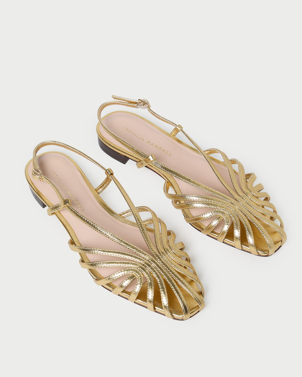 Women Loeffler Randall Devon Gold Slingback Sandal