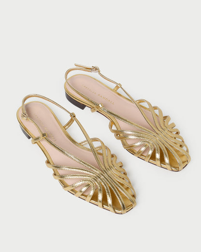 Women Loeffler Randall Devon Gold Slingback Sandal