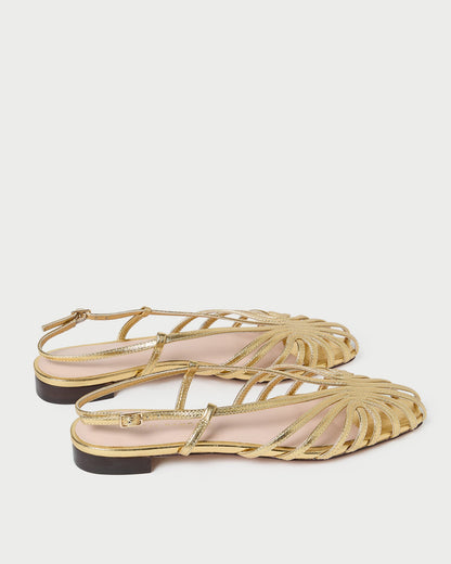 Women Loeffler Randall Devon Gold Slingback Sandal