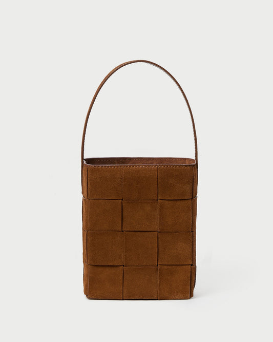 Women Loeffler Randall Laith Cacao Woven Bucket Bag