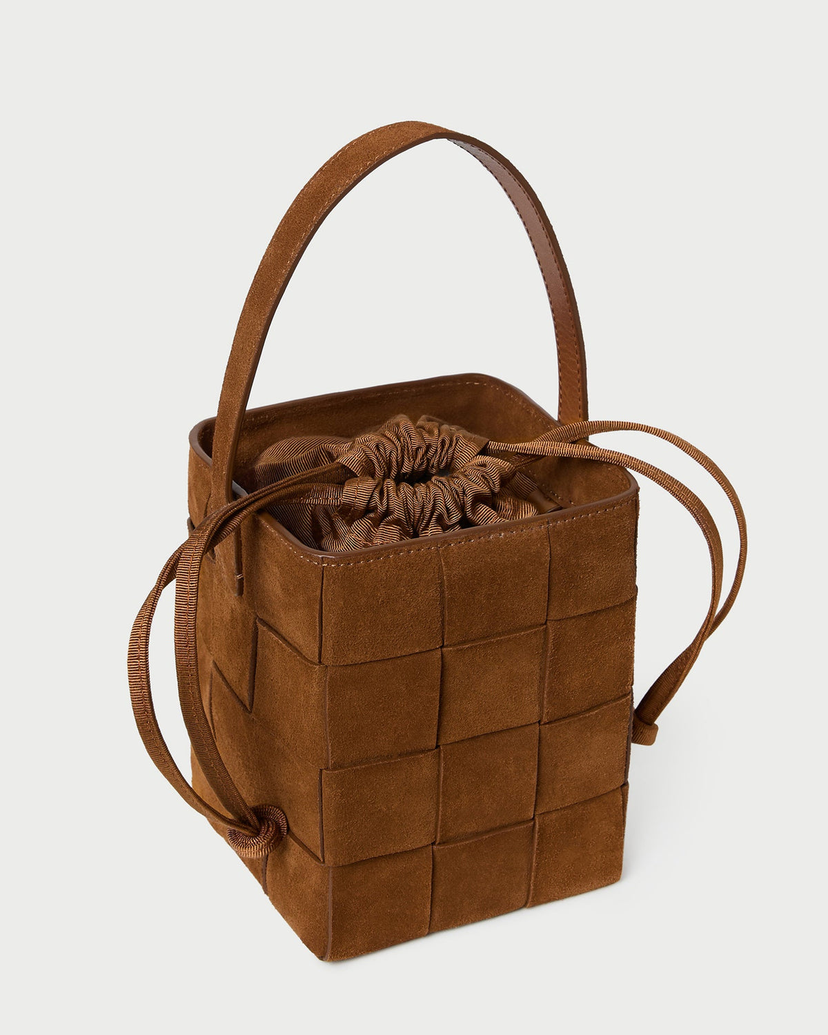 Women Loeffler Randall Laith Cacao Woven Bucket Bag