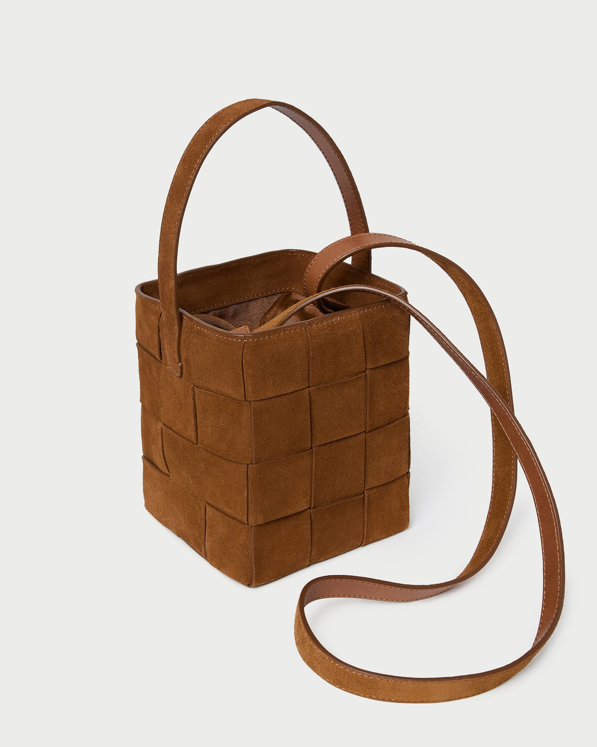 Women Loeffler Randall Laith Cacao Woven Bucket Bag