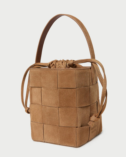 Women Loeffler Randall Laith Toffee Suede Bucket Bag