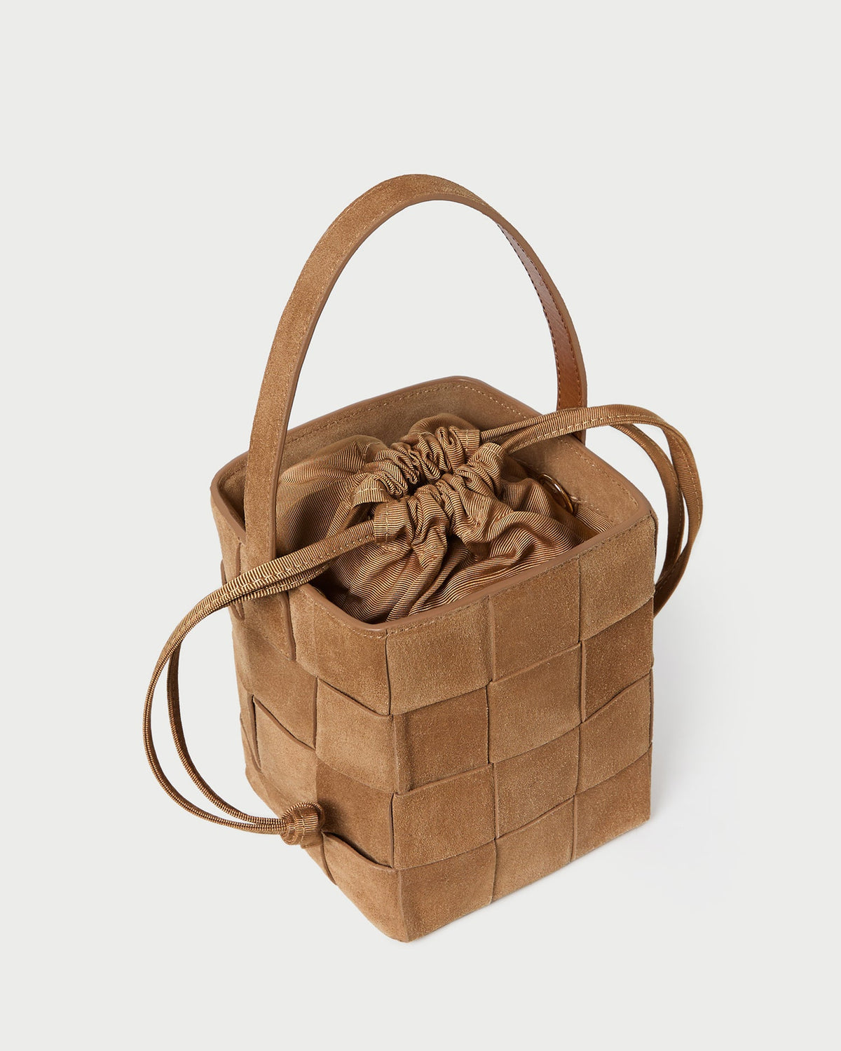 Women Loeffler Randall Laith Toffee Suede Bucket Bag