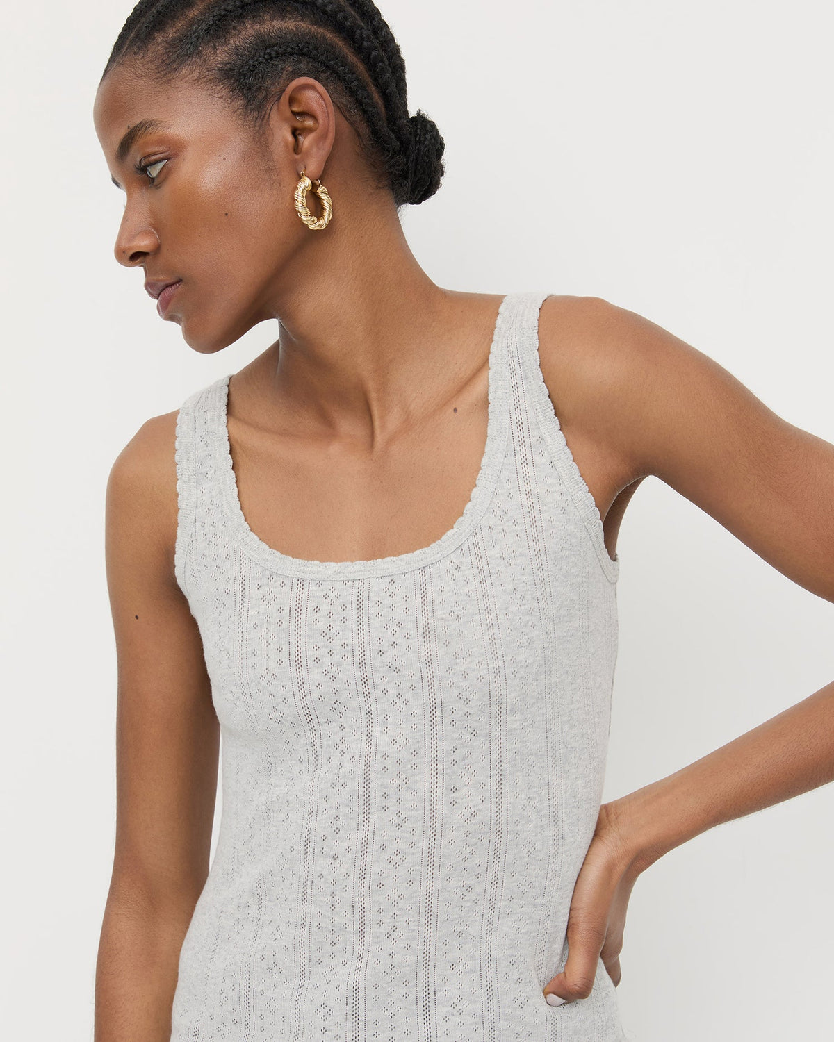 Women Loeffler Randall Rylee Pointelle Tank Top