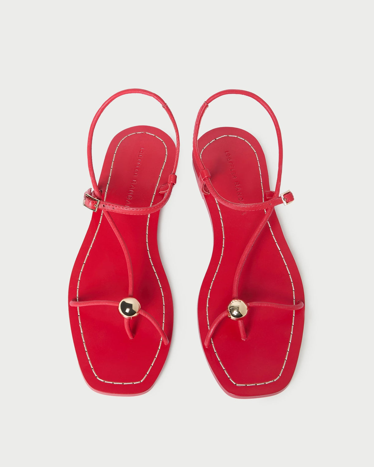 Women Loeffler Randall Lara Red Leather Sandal