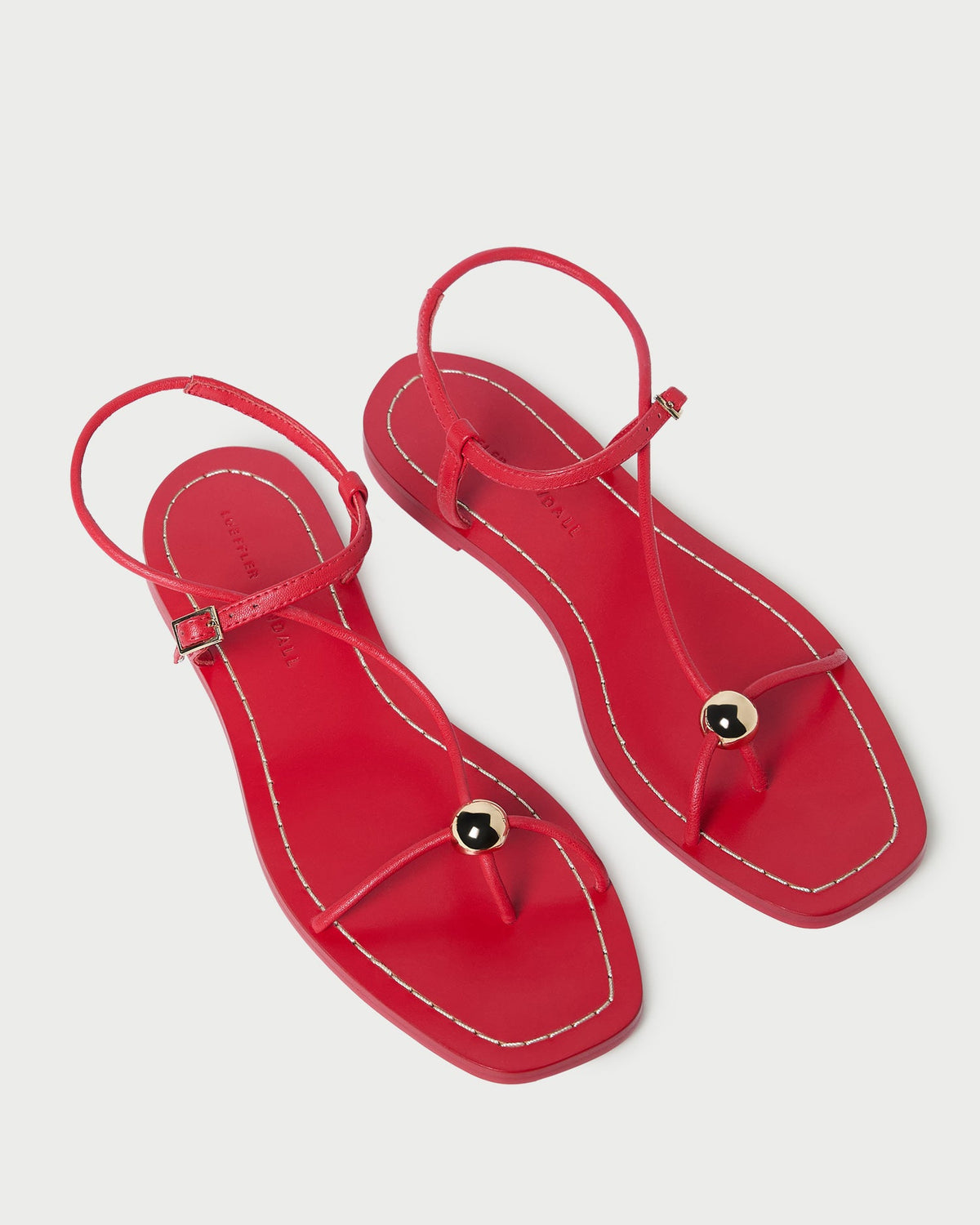 Women Loeffler Randall Lara Red Leather Sandal