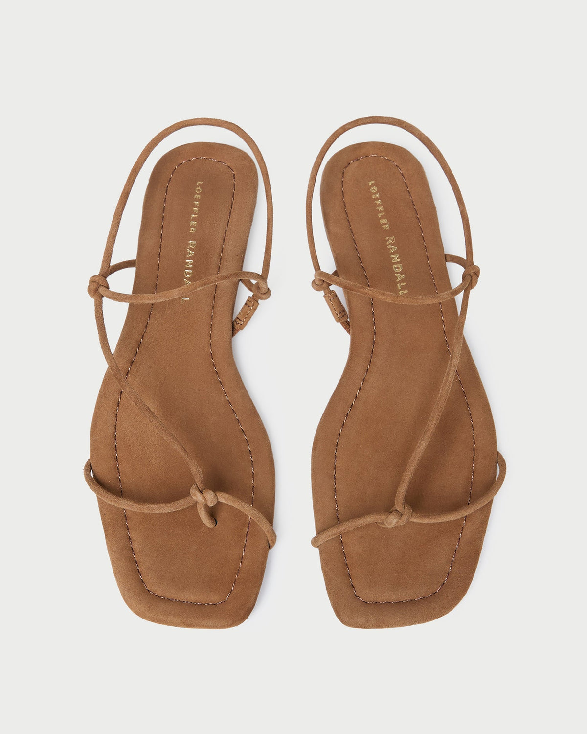 Women Loeffler Randall Eleanor Cacao Suede Strappy Sandal