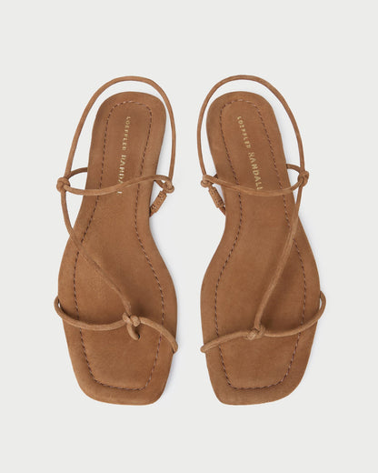 Women Loeffler Randall Eleanor Cacao Suede Strappy Sandal