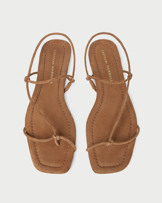 Women Loeffler Randall Eleanor Cacao Suede Strappy Sandal