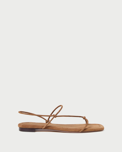 Women Loeffler Randall Eleanor Cacao Suede Strappy Sandal