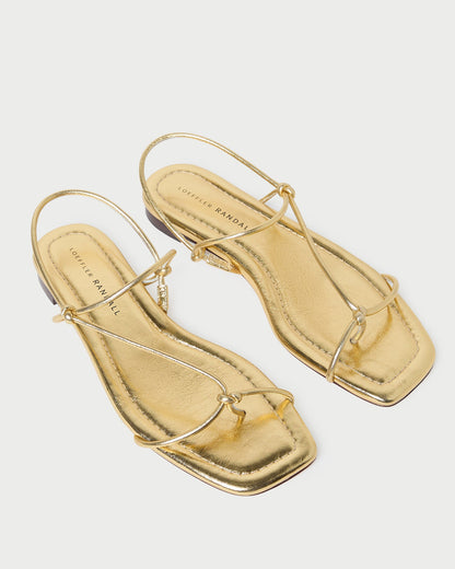 Women Loeffler Randall Eleanor Gold Strappy Sandal