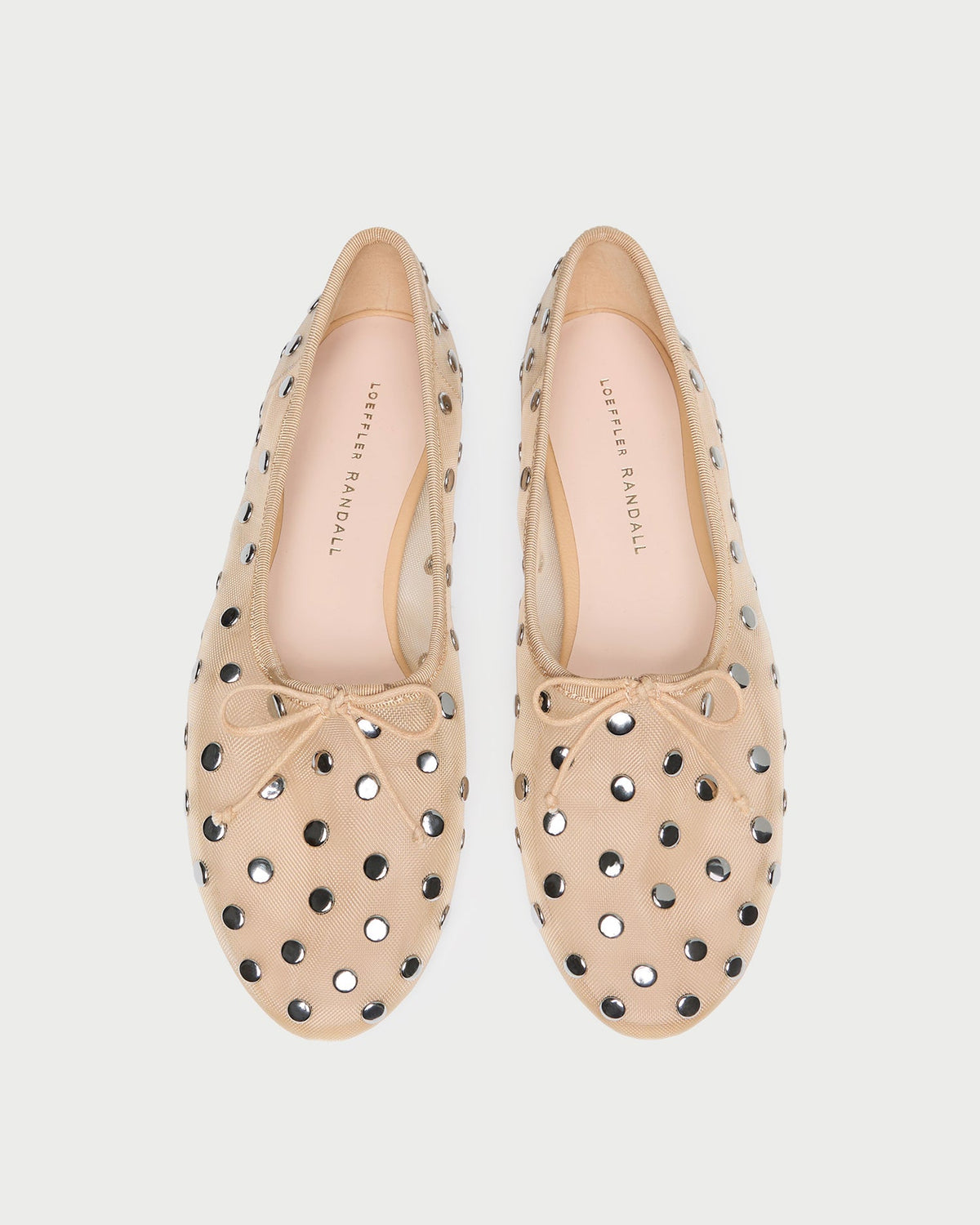 Women Loeffler Randall Landon Caramel/Silver Mesh Ballet Flat