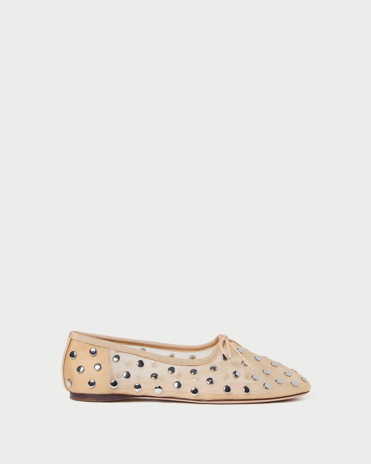 Women Loeffler Randall Landon Caramel/Silver Mesh Ballet Flat