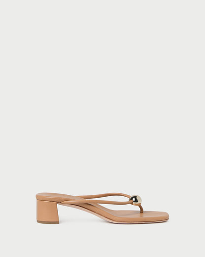 Women Loeffler Randall Odessa Dune Leather Heeled Sandal