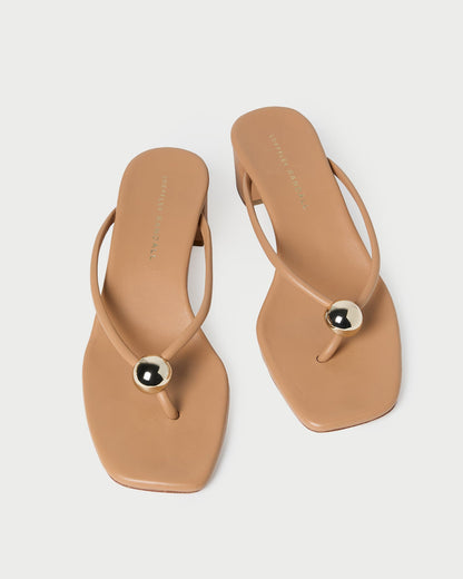 Women Loeffler Randall Odessa Dune Leather Heeled Sandal