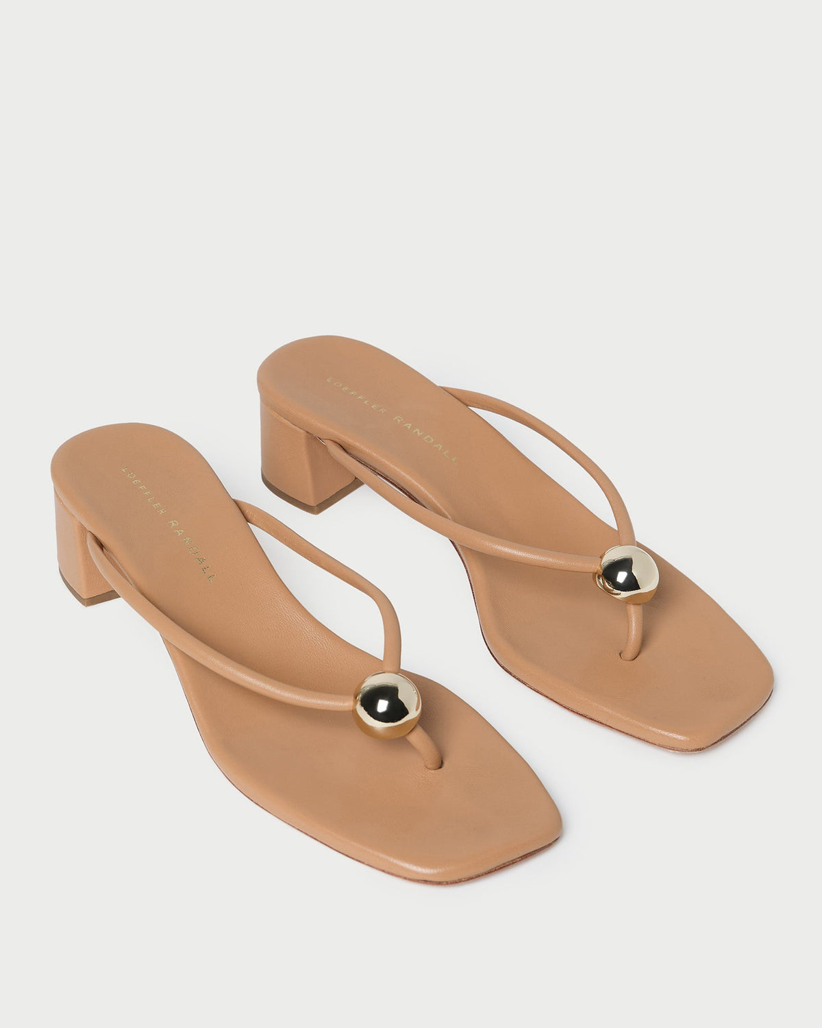 Women Loeffler Randall Odessa Dune Leather Heeled Sandal