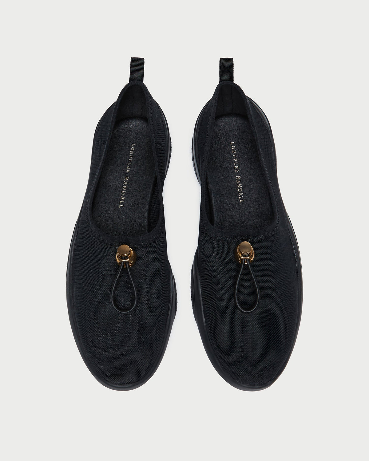 Women Loeffler Randall Raina Black Mesh Flat