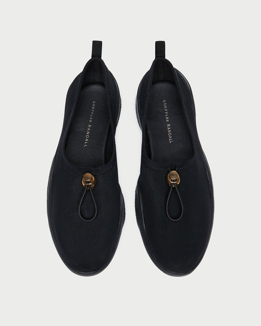 Women Loeffler Randall Raina Black Mesh Flat