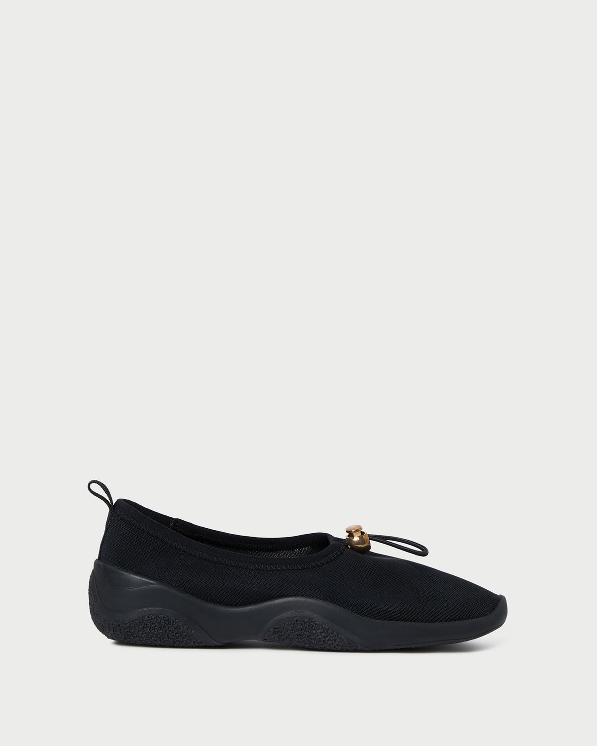 Women Loeffler Randall Raina Black Mesh Flat