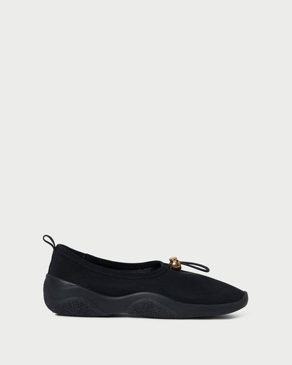 Women Loeffler Randall Raina Black Mesh Flat