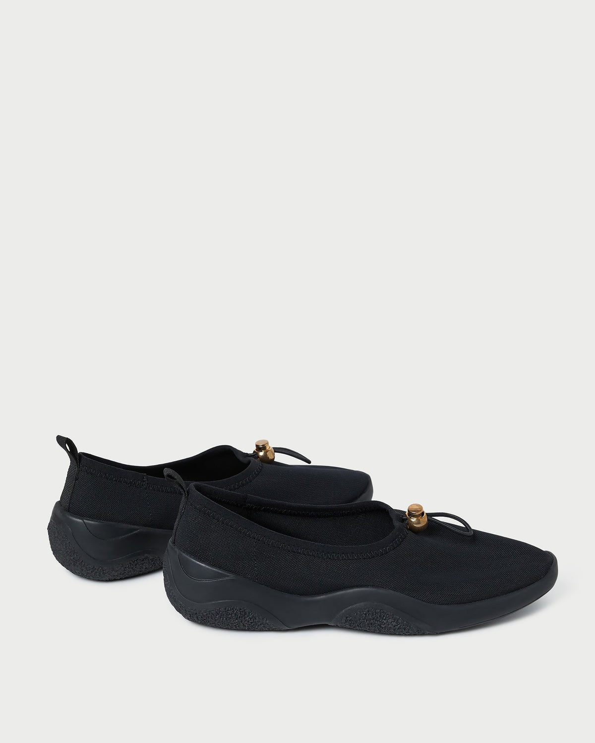 Women Loeffler Randall Raina Black Mesh Flat