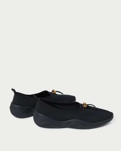 Women Loeffler Randall Raina Black Mesh Flat
