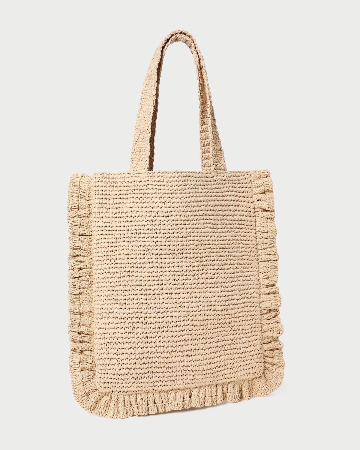 Women Loeffler Randall Justine Natural Crochet Ruffle Tote