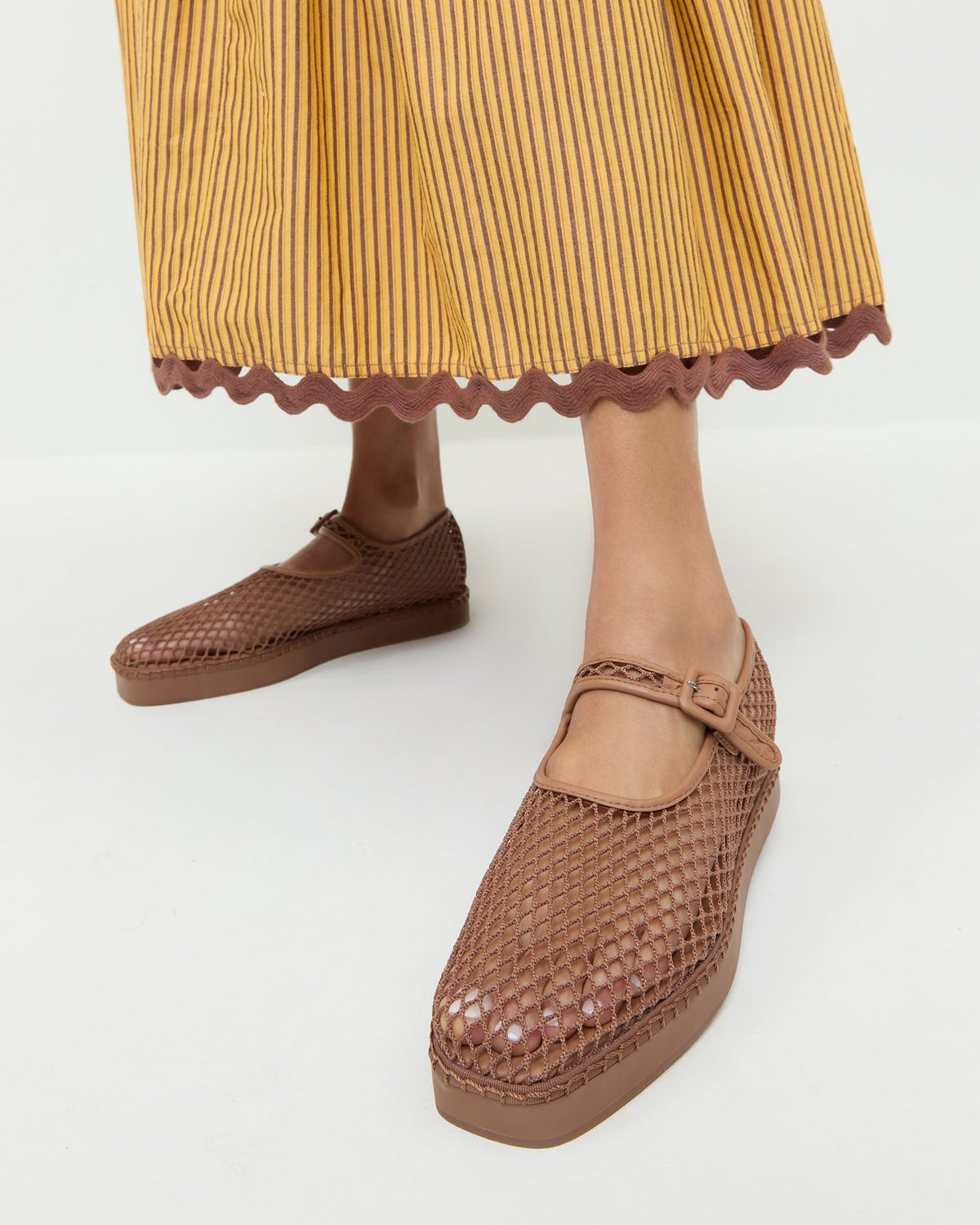 Women Loeffler Randall Rita Brown Netted Mary Jane