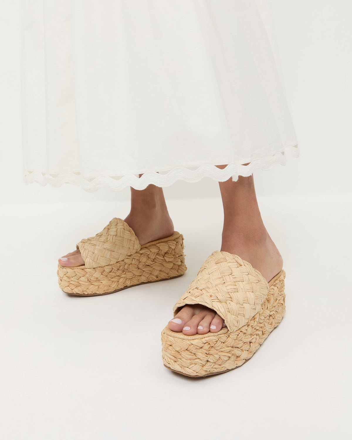 Women Loeffler Randall Aaron Natural Braided Straw Mule