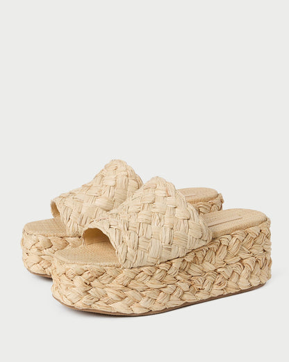 Women Loeffler Randall Aaron Natural Braided Straw Mule