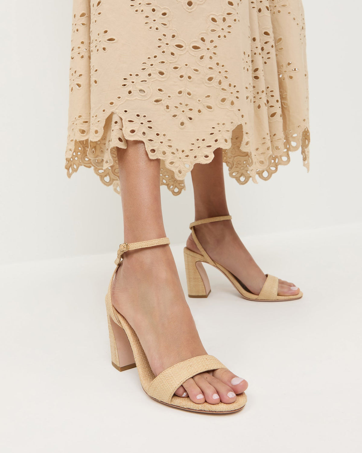 Women Loeffler Randall Malia Natural Curved-Heel Sandal
