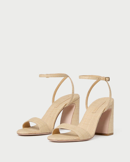 Women Loeffler Randall Malia Natural Curved-Heel Sandal