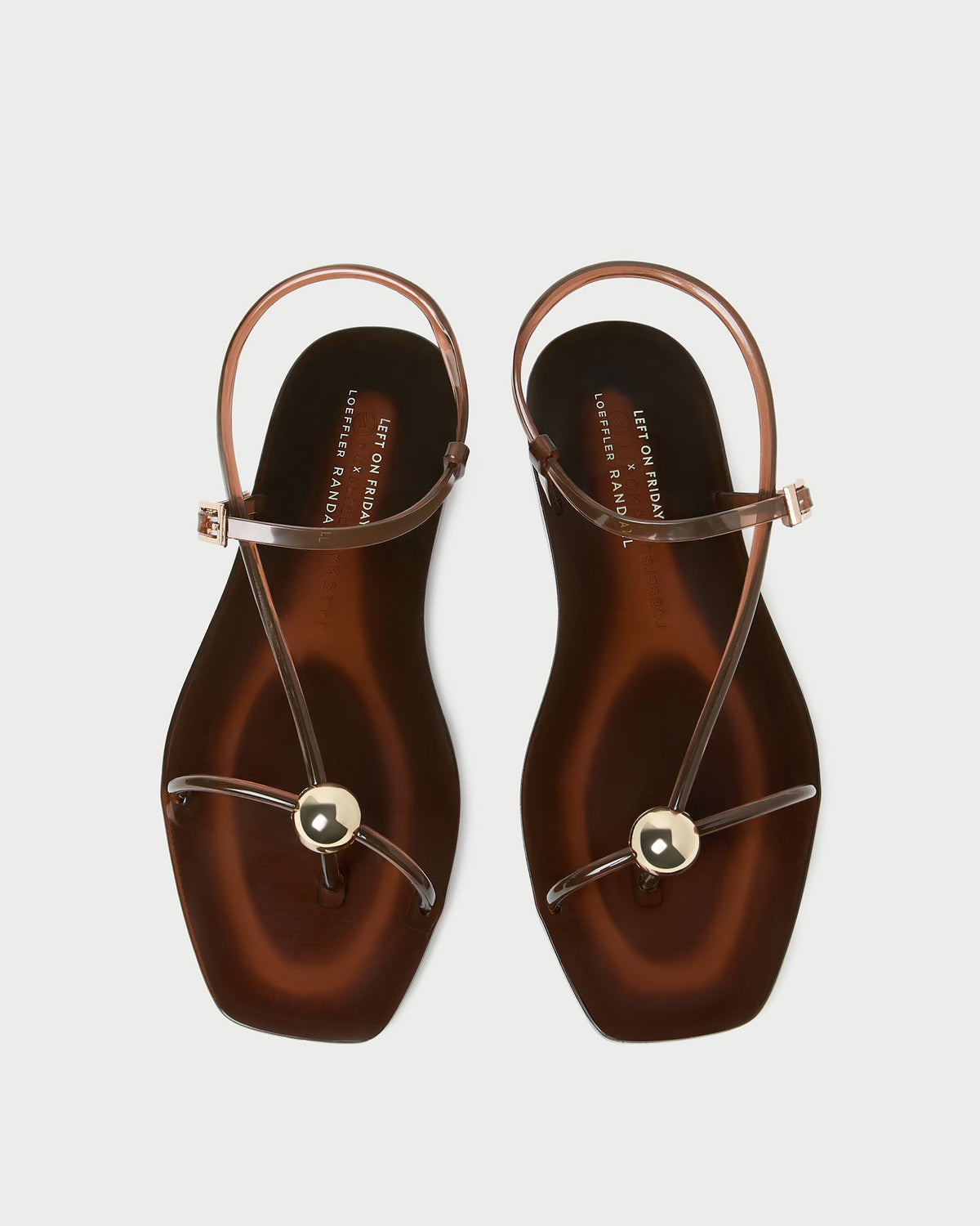 Women Loeffler Randall Dana Brown Strappy Jelly Sandal